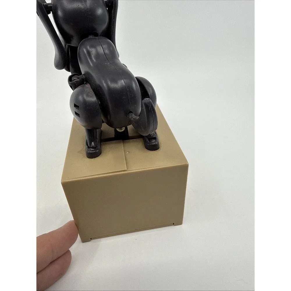 Black Lab Coin Bank Animated Puppy Dog Battery Operated Tested Choken-Bako